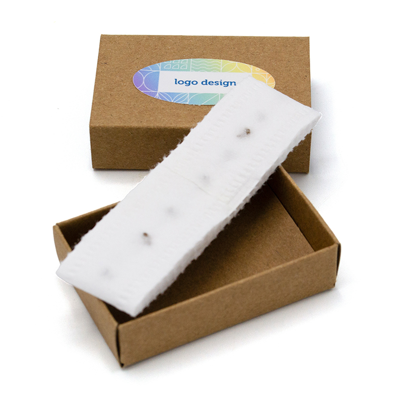 Box with seed strip